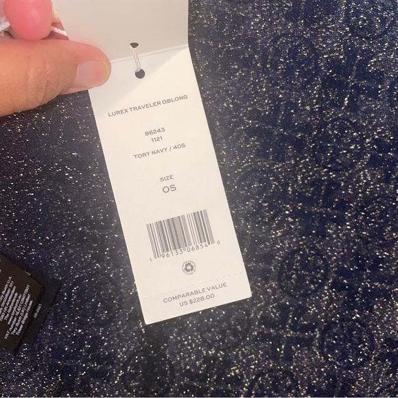 Signature tory burch long scarf LUREX TRAVELER OBLONG - Picture 6 of 9